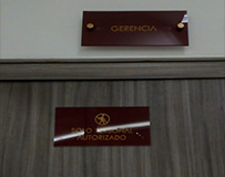 Señal en acrílico 'Gerencia' 